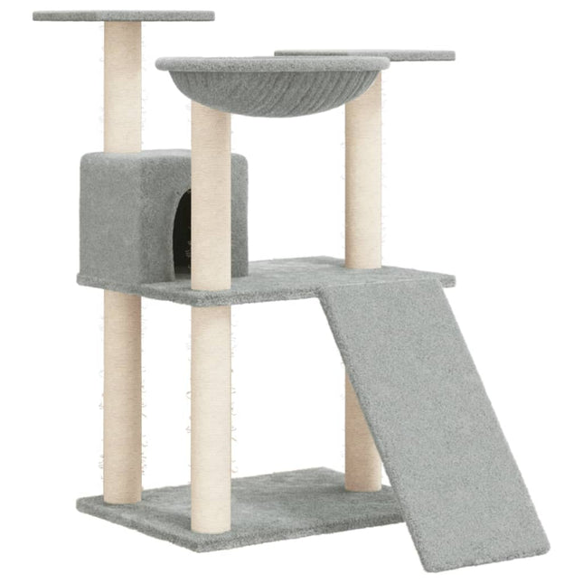 kradsetræ med sisalstolper 83 cm lysegrå