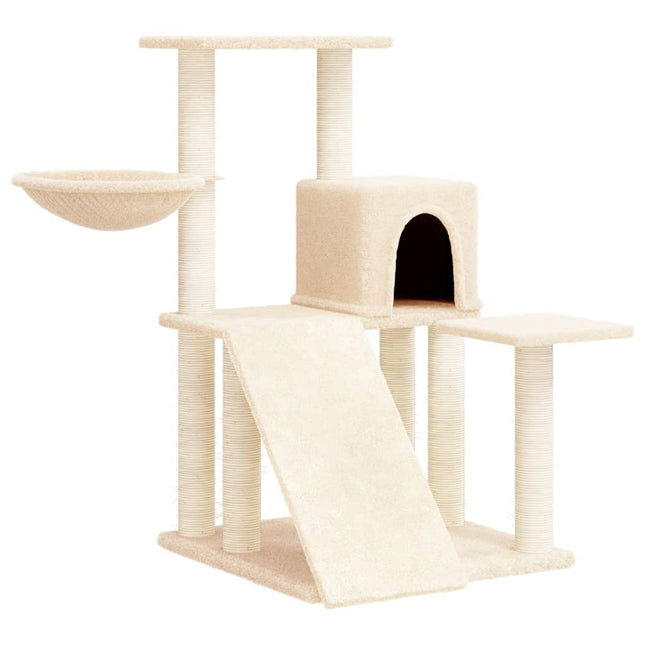 kradsetræ med sisalkradsestolper 82 cm cremefarvet