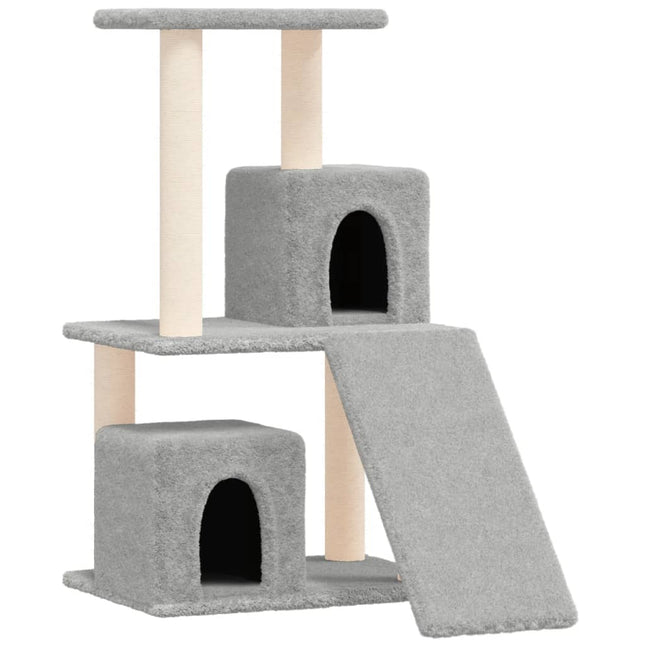 kradsetræ med sisalstolper 82 cm lysegrå