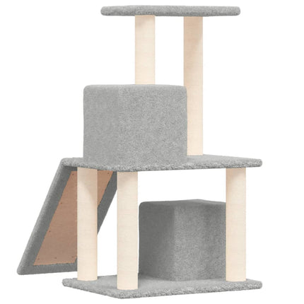 kradsetræ med sisalstolper 82 cm lysegrå