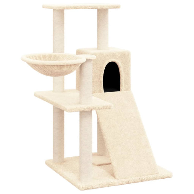 kradsetræ med sisalkradsestolper 82 cm cremefarvet