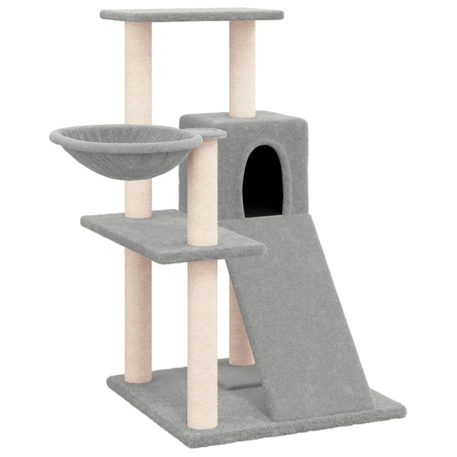 kradsetræ med sisalstolper 82 cm lysegrå