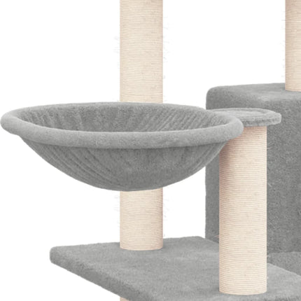 kradsetræ med sisalstolper 82 cm lysegrå