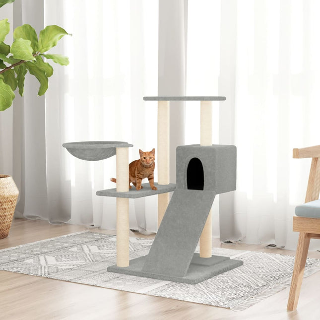 kradsetræ med sisalstolper 82 cm lysegrå