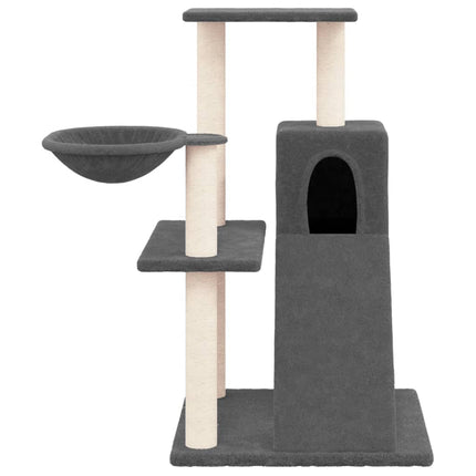 kradsetræ med sisalstolper 82 cm mørkegrå