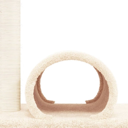kradsetræ med tunnel 60x34,5x50 cm cremefarvet