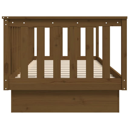 daybed 80x200 cm massivt fyrretræ gyldenbrun