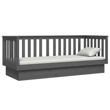 daybed 75x190 cm massivt fyrretræ grå