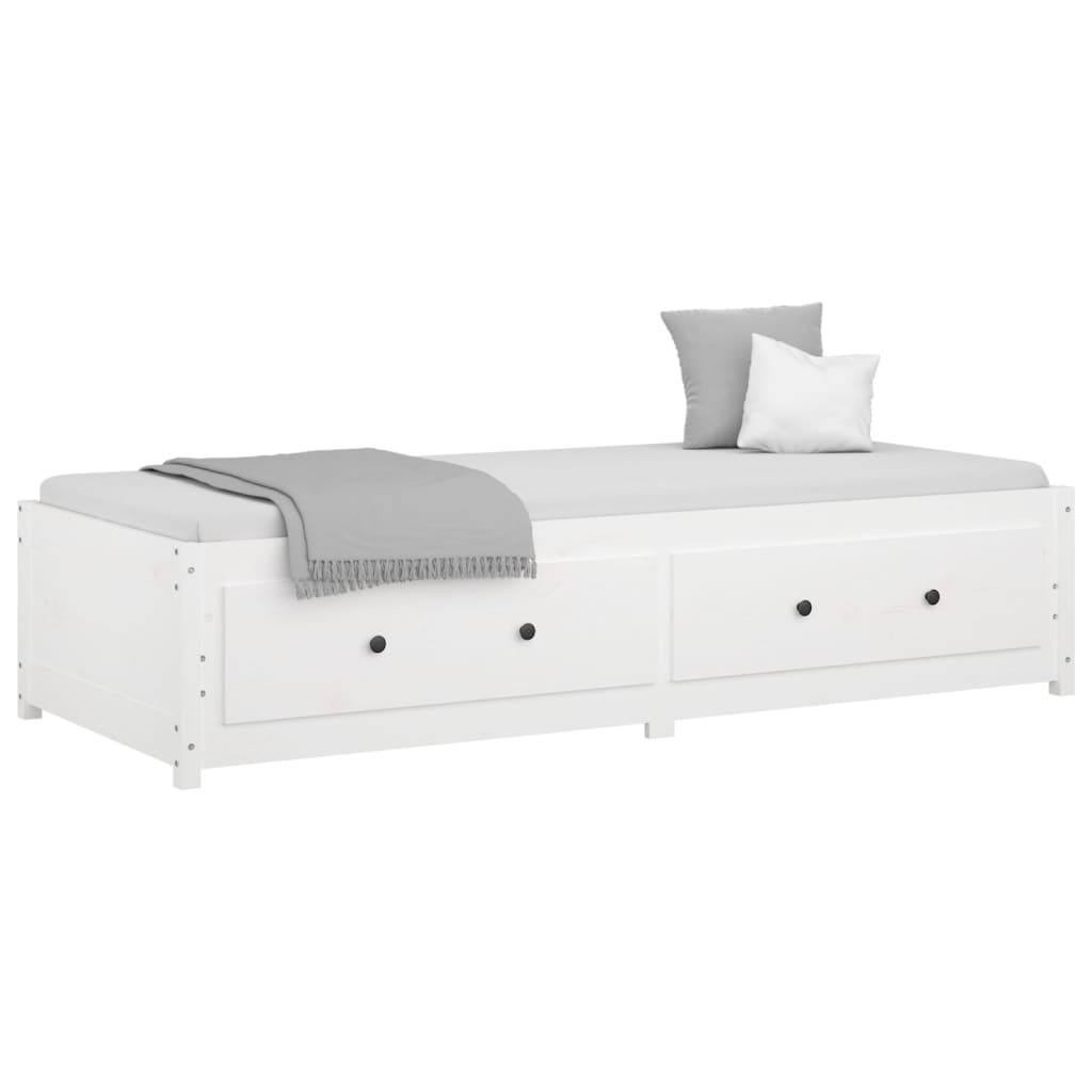 daybed 90x190 cm Single massivt fyrretræ hvid