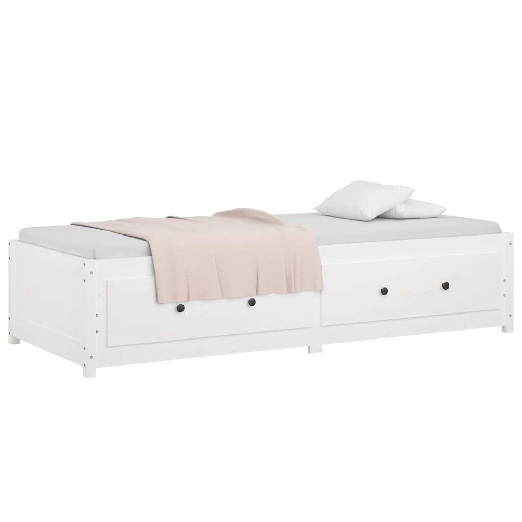 daybed 90x190 cm Single massivt fyrretræ hvid