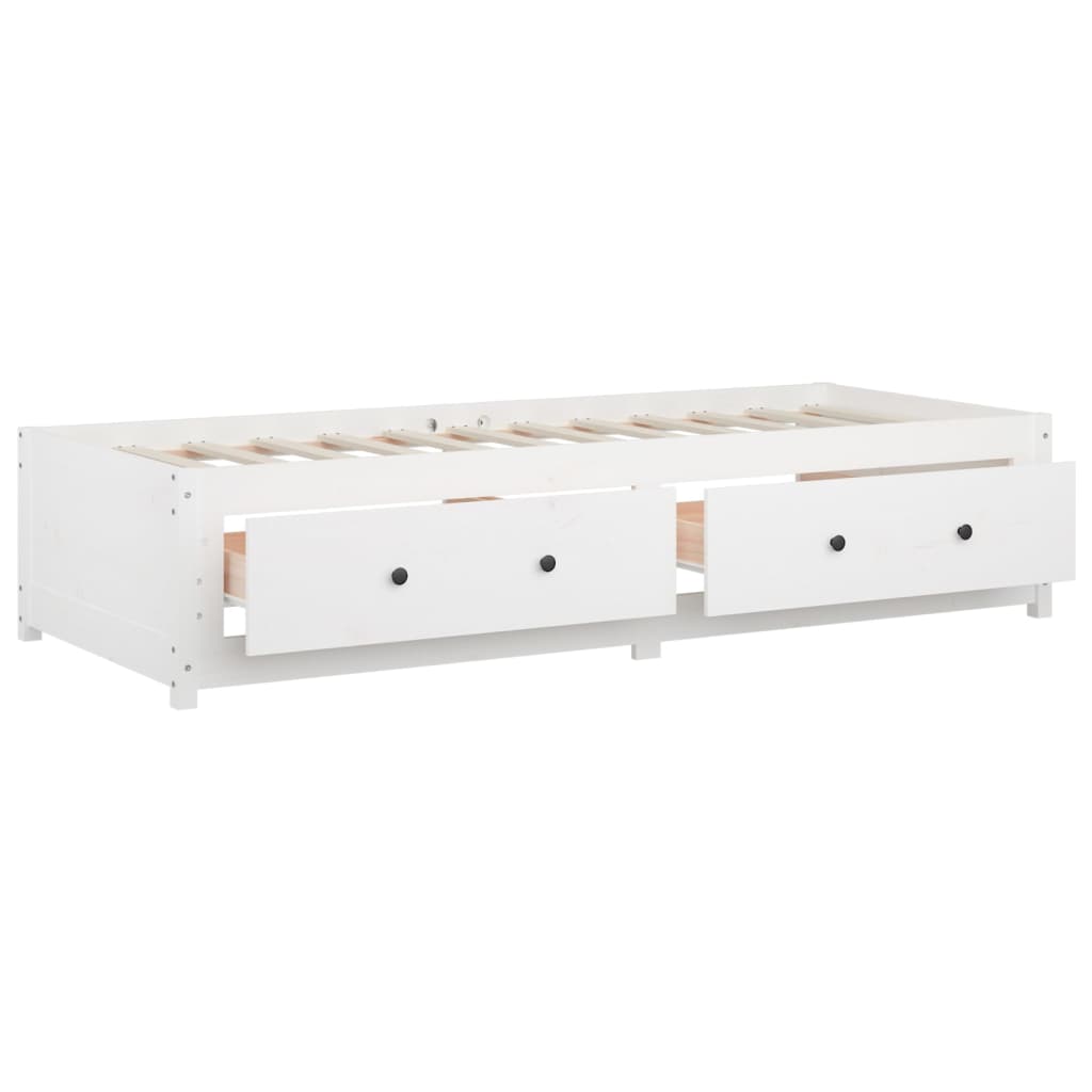 daybed 90x190 cm Single massivt fyrretræ hvid