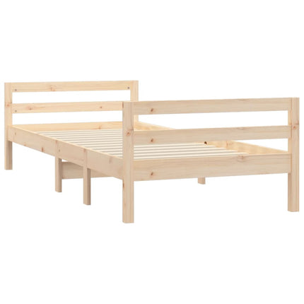 sengeramme uden madras 80x200 cm massivt fyrretræ