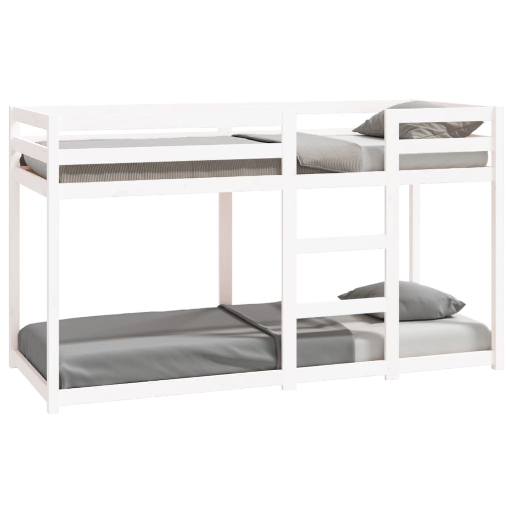 køjeseng 75x190 cm massivt fyrretræ hvid