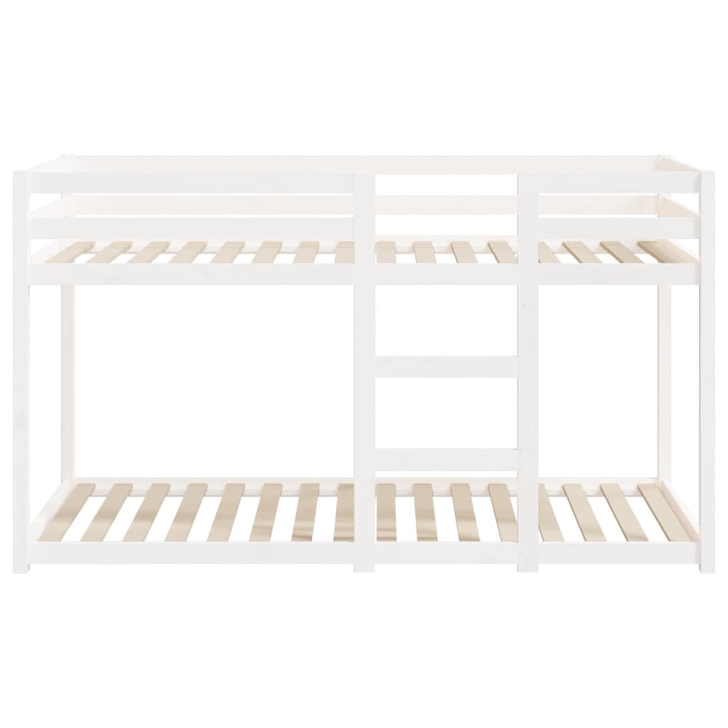 køjeseng 75x190 cm massivt fyrretræ hvid