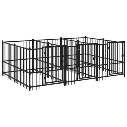 udendørs hundegård 5,63 m² stål