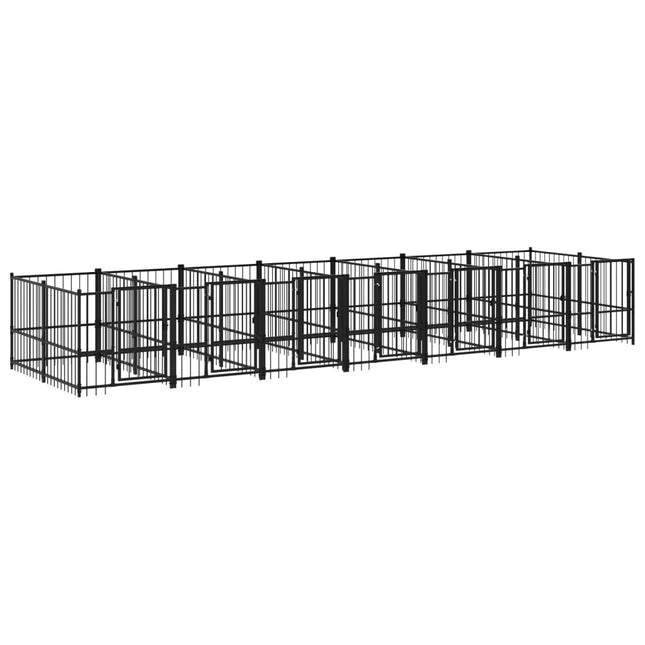 udendørs hundegård 13,14 m² stål