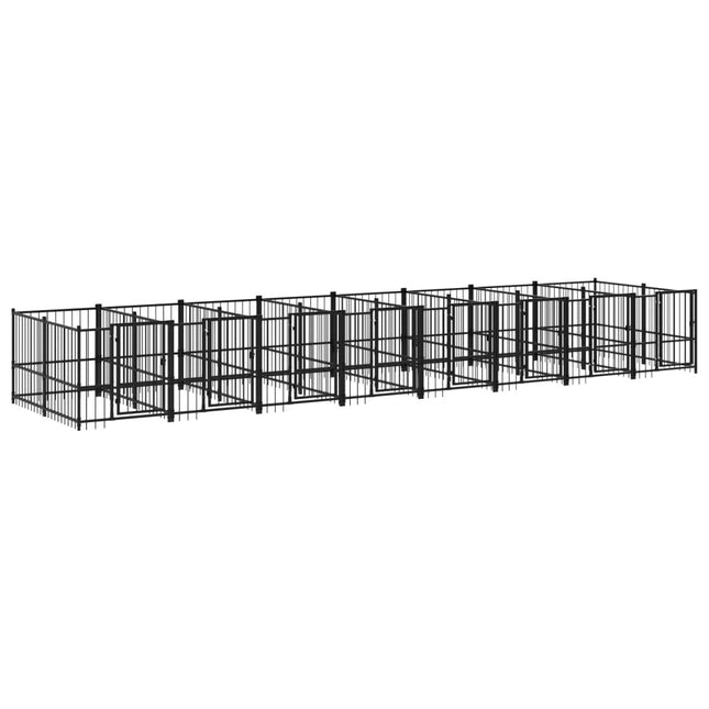 udendørs hundegård 15,02 m² stål