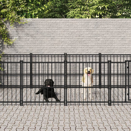 udendørs hundegård 7,51 m² stål