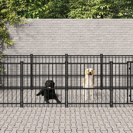 udendørs hundegård 11,26 m² stål