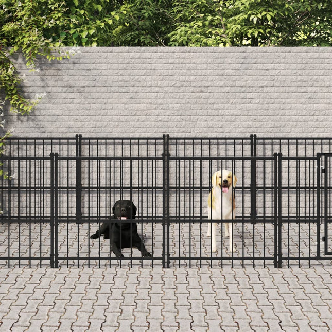 udendørs hundegård 18,77 m² stål