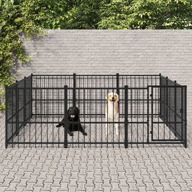 udendørs hundegård 8,47 m² stål