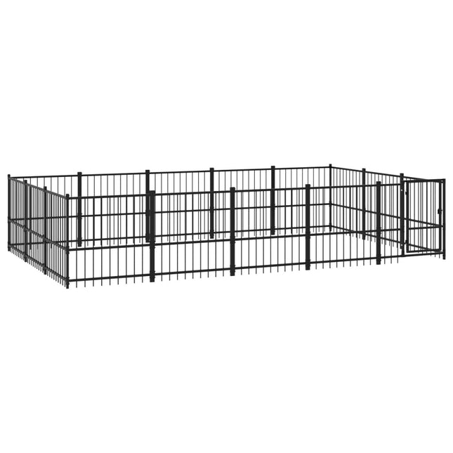 udendørs hundegård 14,11 m² stål
