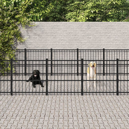udendørs hundebur 16,94 m² stål
