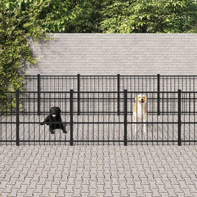 udendørs hundegård 22,58 m² stål