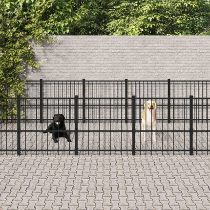 udendørs hundegård 25,4 m² stål