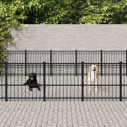 udendørs hundegård 33,87 m² stål