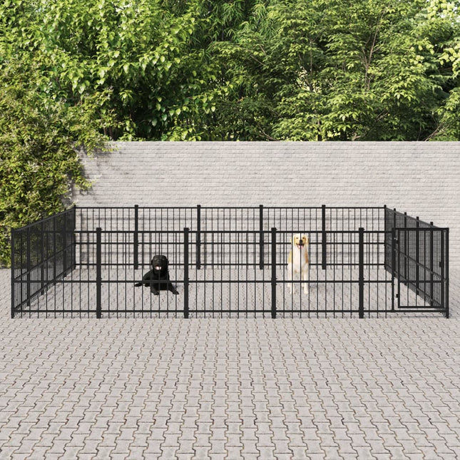 udendørs hundegård 23,52 m² stål