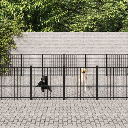 udendørs hundebur 37,64 m² stål