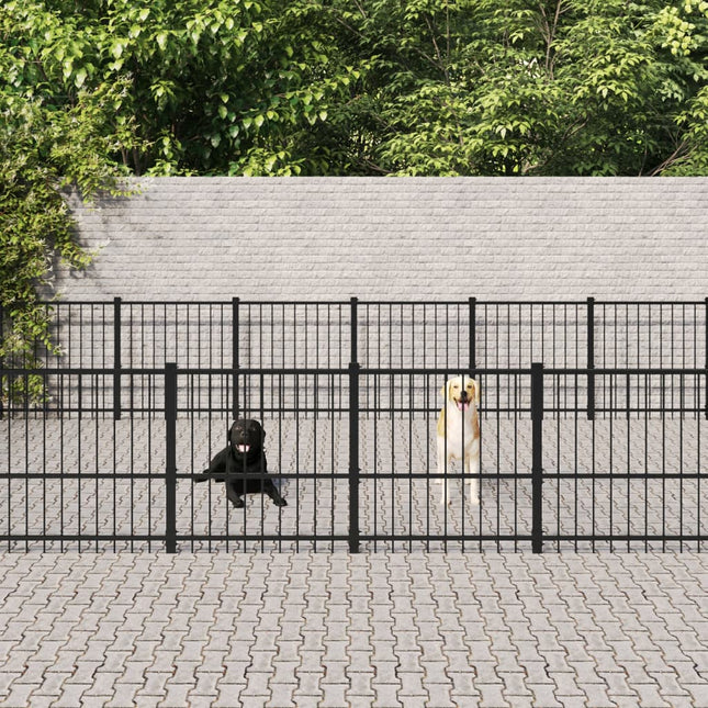 udendørs hundebur 37,64 m² stål
