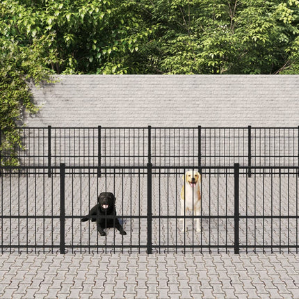 udendørs hundebur 56,45 m² stål