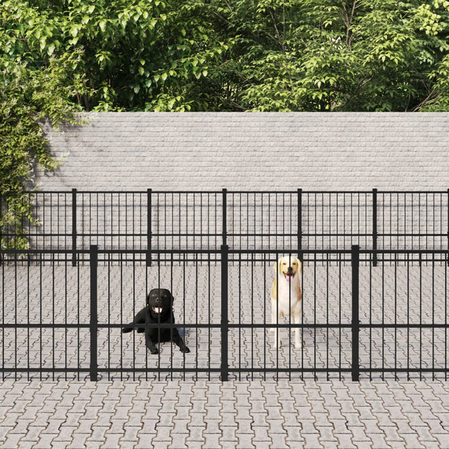 udendørs hundebur 56,45 m² stål