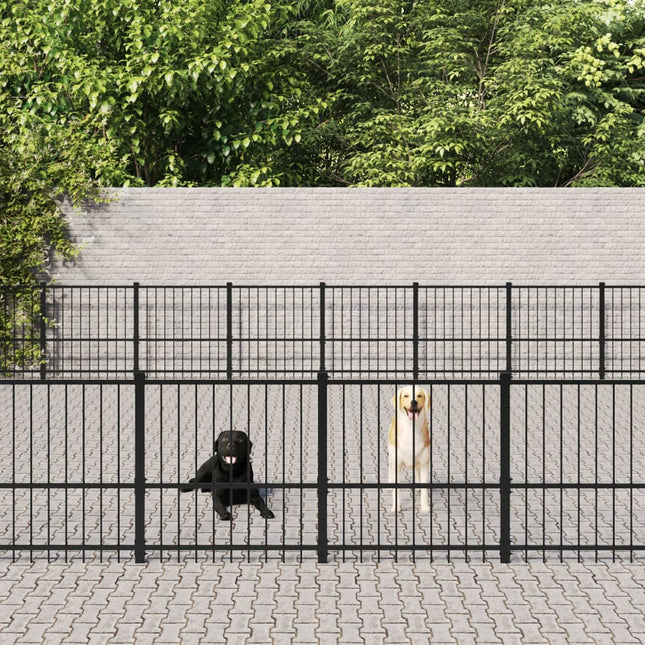 udendørs hundebur 76,21 m² stål