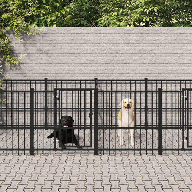 udendørs hundegård 11,26 m² stål