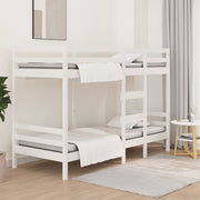 køjeseng 80x200 cm massivt fyrretræ hvid