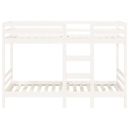 køjeseng 90x190 cm massivt fyrretræ hvid