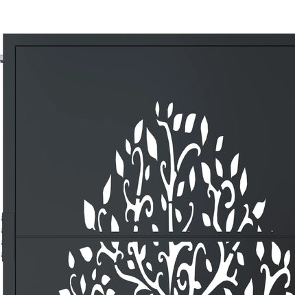 havelåge antracitgrå 100x150 cm ståltrædesign