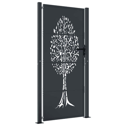 havelåge antracitgrå 100x175 cm ståltrædesign