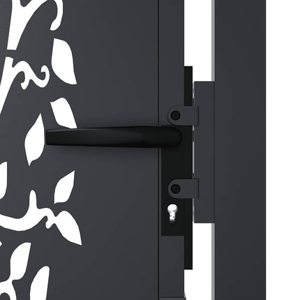 havelåge antracitgrå 100x175 cm ståltrædesign
