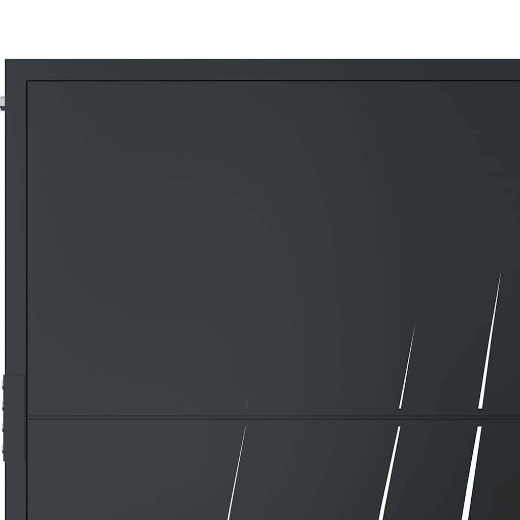 havelåge antracitgrå 100x175 cm stålgræsdesign