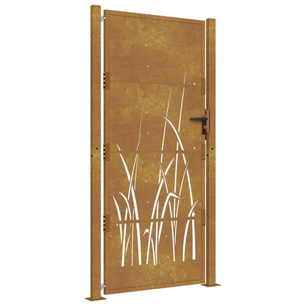 havelåge 100x175 cm cortenstål græsdesign