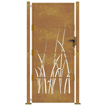 havelåge 100x175 cm cortenstål græsdesign