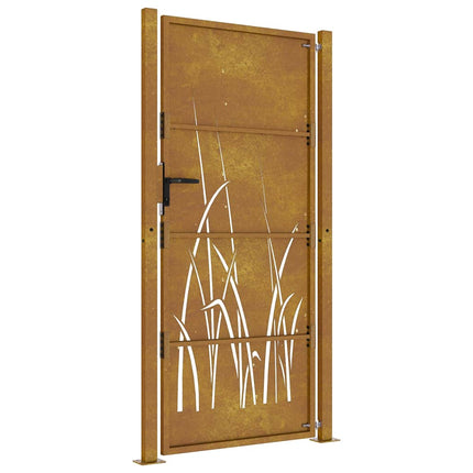 havelåge 100x175 cm cortenstål græsdesign