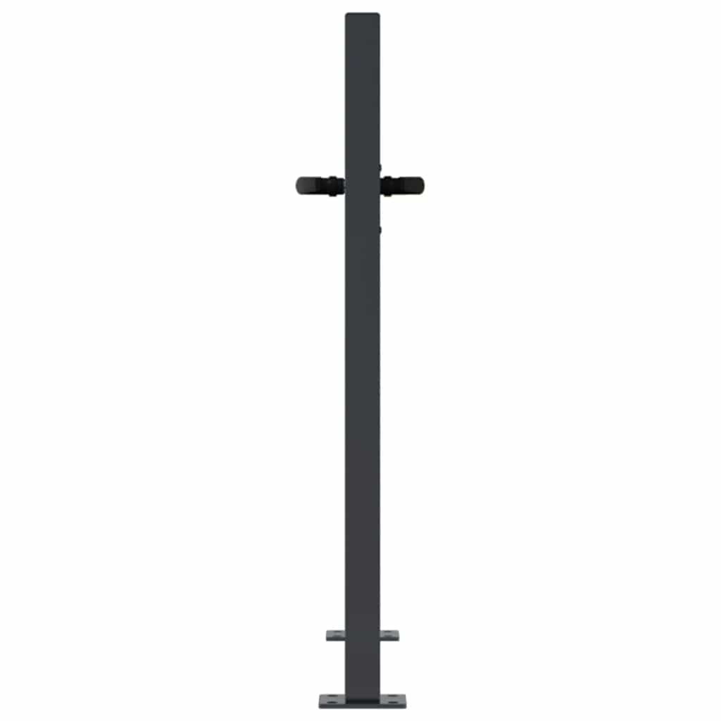 havelåge antracitgrå 100x75 cm stål bambusdesign