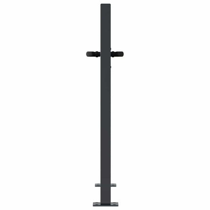 havelåge antracitgrå 100x100 cm stål bambusdesign
