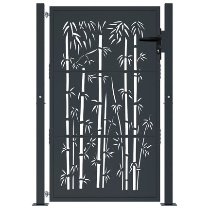 havelåge antracitgrå 100x125 cm stål bambusdesign