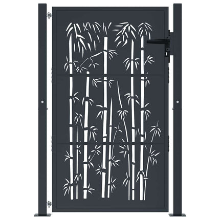 havelåge antracitgrå 100x150 cm stål bambusdesign